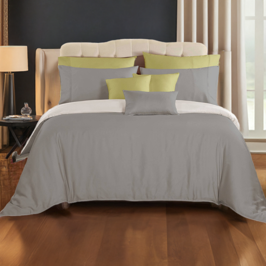 Dark Grey Cotton Bedsheet Set 400 TC