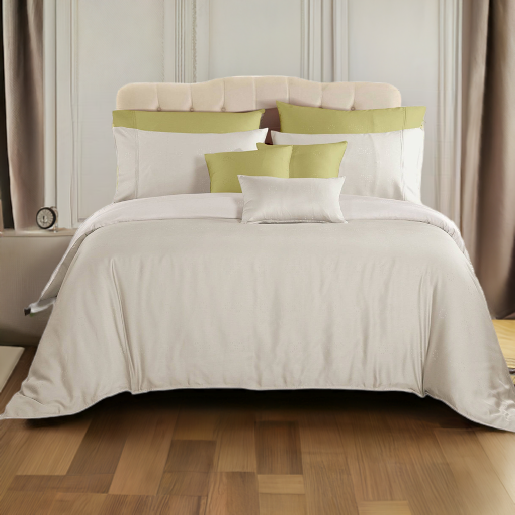 Ivory Cotton Bedsheet Set 400 TC