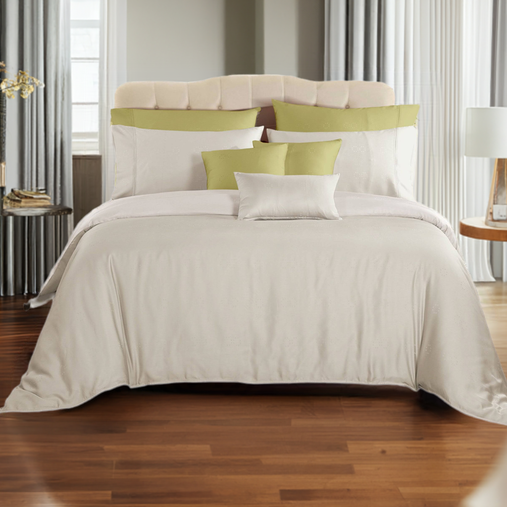 Ivory Cotton Bedsheet Set 400 TC