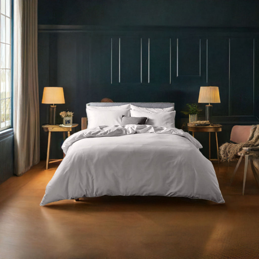 Light Grey Cotton Bedsheet Set 300 TC