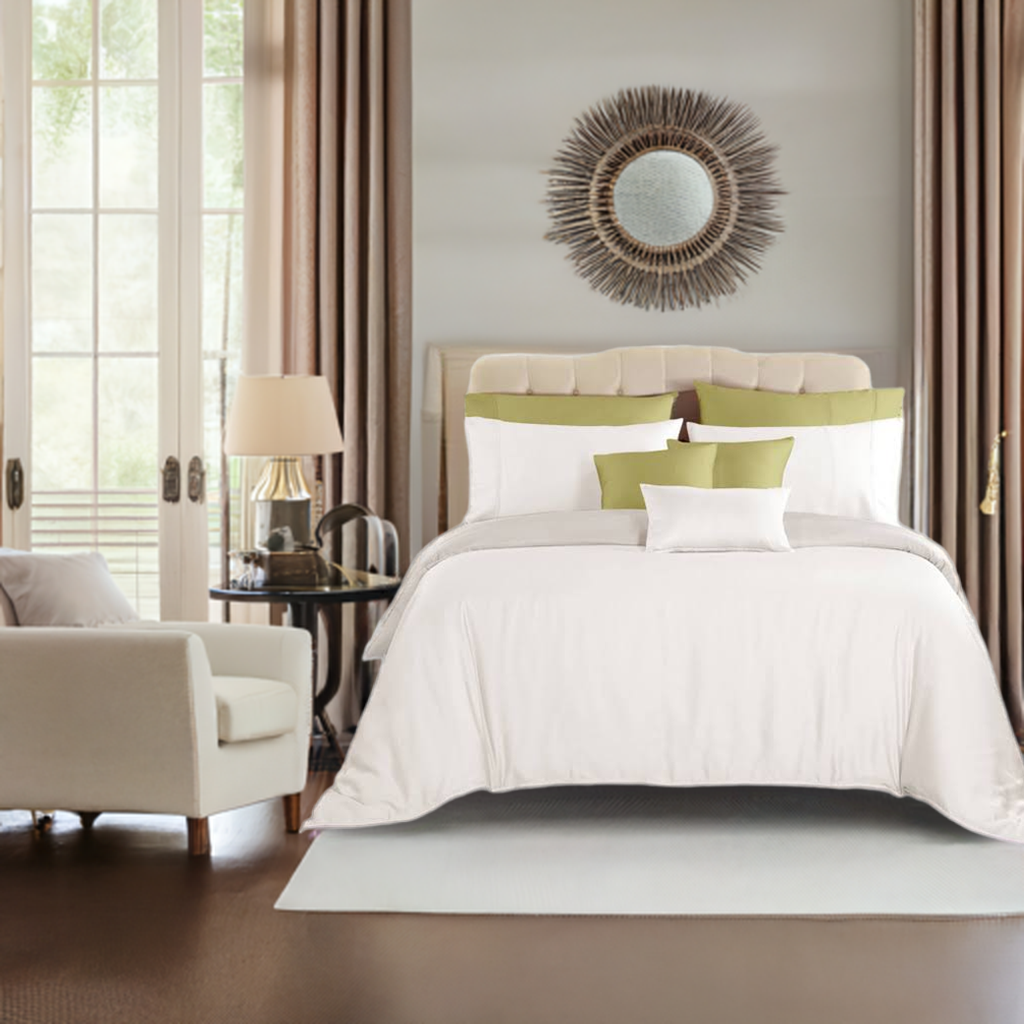 White Cotton Bedsheet Set 400 TC