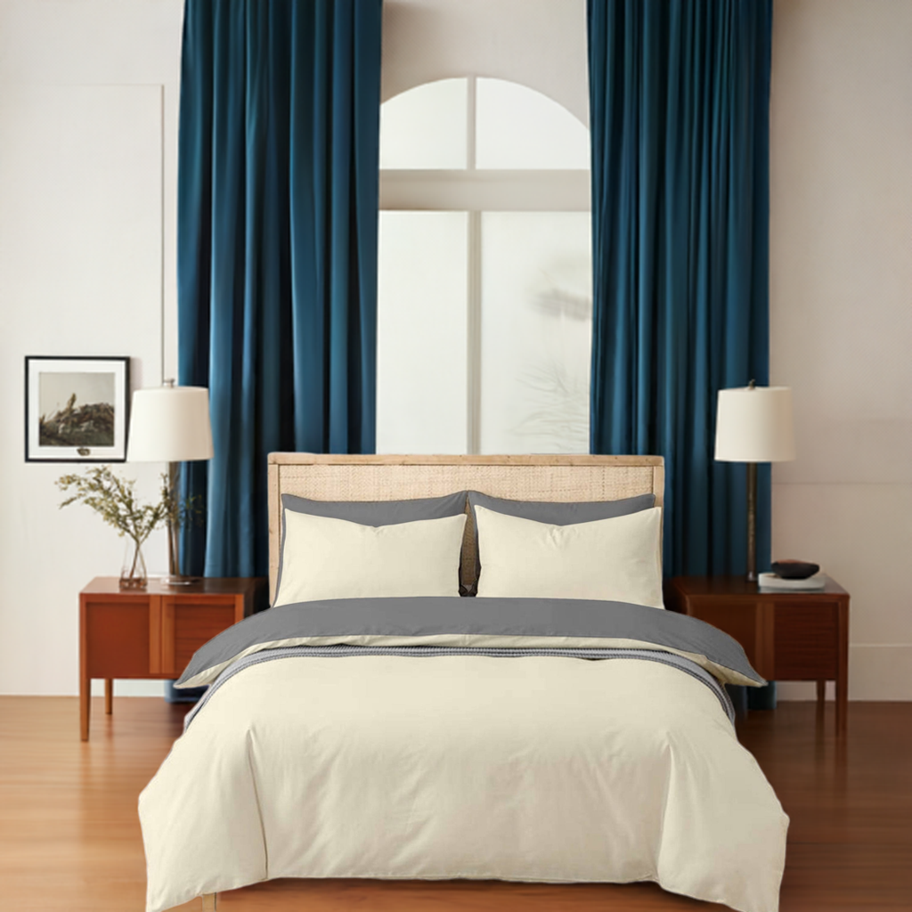 Beige Cotton Bedsheet Set 210 TC