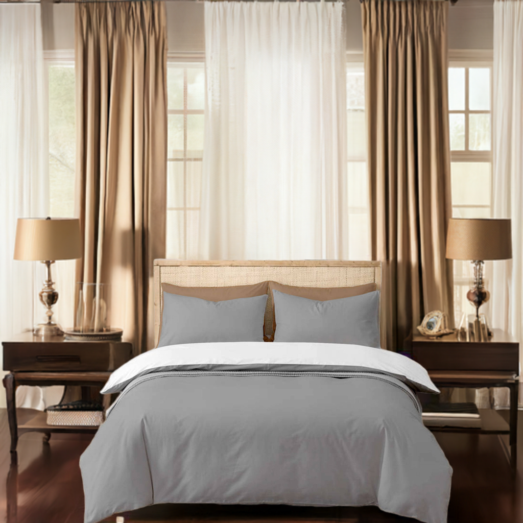 Dark Grey Cotton Bedsheet Set 210 TC