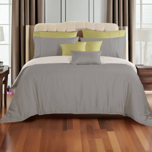 Dark Grey Cotton Bedsheet Set 400 TC