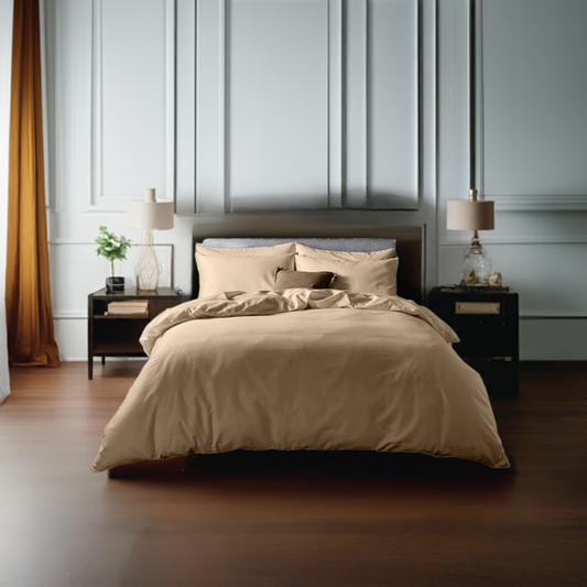 Mocha Cotton Bedsheet Set 300 TC